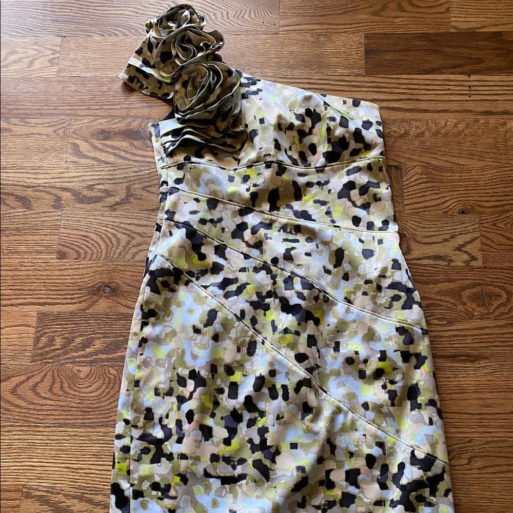 Worn once! Jessica Simpson silky one shoulder dress